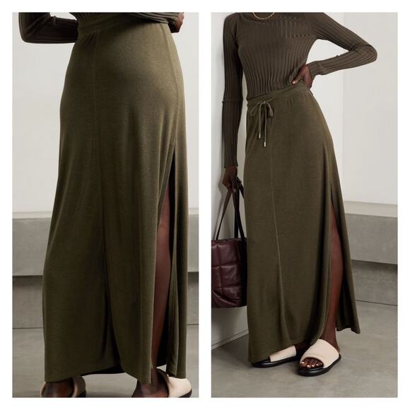 ATM ANTHONY THOMAS MELILLOModal-jersey maxi skirt army green maxi minimalist